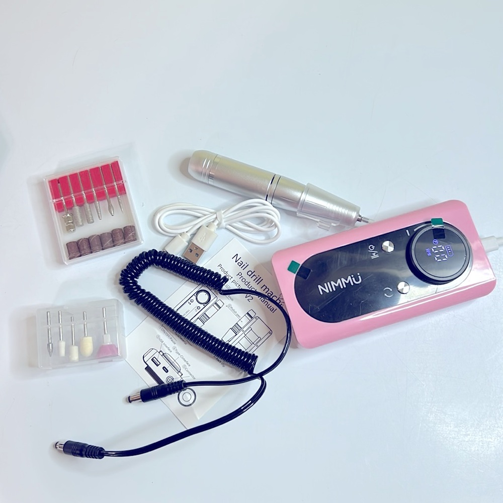Pink 45000RPM Professional Cordless Rechargeable Nail File - Picture 9 of 10